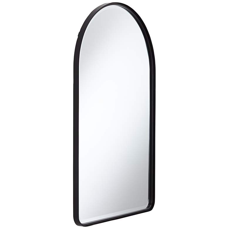 Image 5 Uttermost Clara Matte Black 24" x 39" Arch Top Mirror more views
