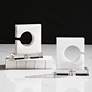 Thumbnail1 of Uttermost Clarin White Marble Bookends Set of 2