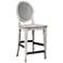 Uttermost Clarion 25 1/2" Aged White Wood Counter Stool