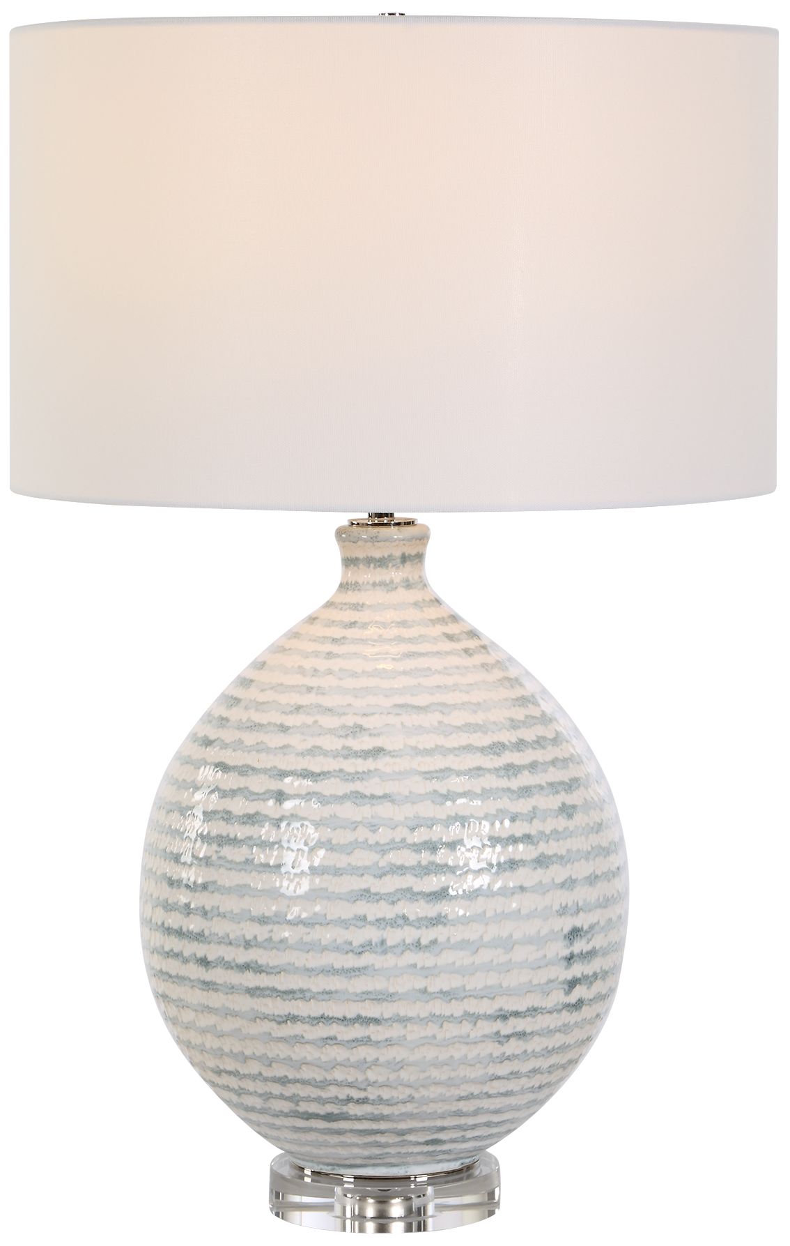 Uttermost Clary 26 1/2" White and Gray Ceramic Table Lamp