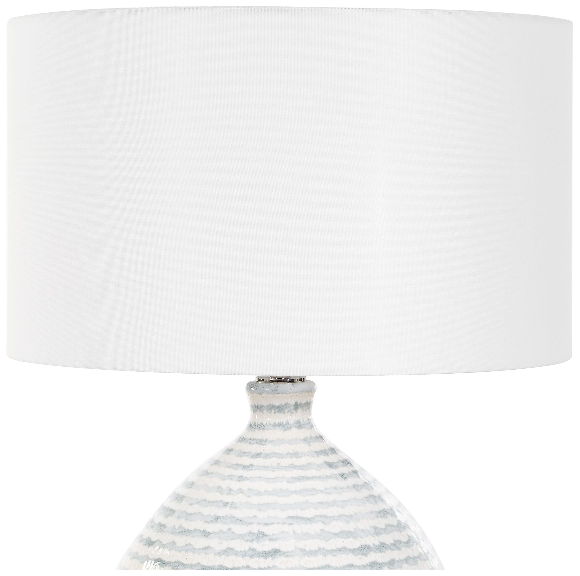 Image 6 Uttermost Clary 26 1/2" White and Gray Ceramic Table Lamp more views