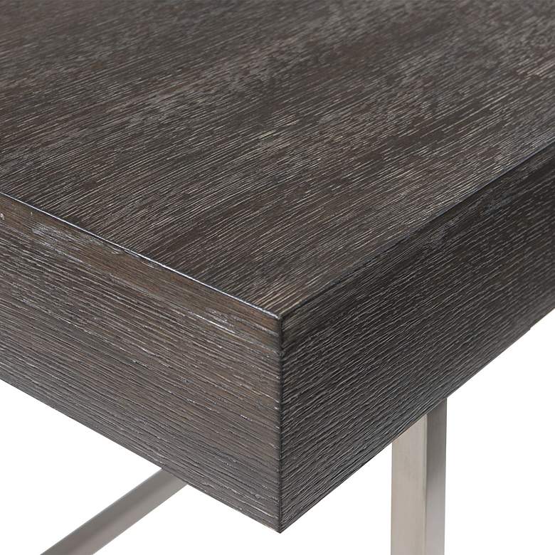 Image 5 Uttermost Claude 56" Wide Smoke Gray Wood 1-Drawer Desk more views