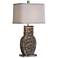 Uttermost Clavin Metallic Silver Ceramic Table Lamp