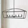 1_Uttermost Clayton 42" Wide 6-Light Bronze Linear Candelabra Chandelier