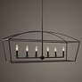 6_Uttermost Clayton 42" Wide 6-Light Bronze Linear Candelabra Chandelier more views