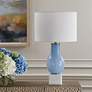 3_Uttermost Clear Sky 28" Modern Blue Glass Table Lamp more views