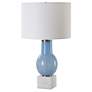 4_Uttermost Clear Sky 28" Modern Blue Glass Table Lamp more views