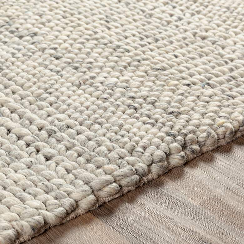 Image 5 Uttermost Clifton 71163 5'x8' Gray and Ivory Loop Area Rug more views