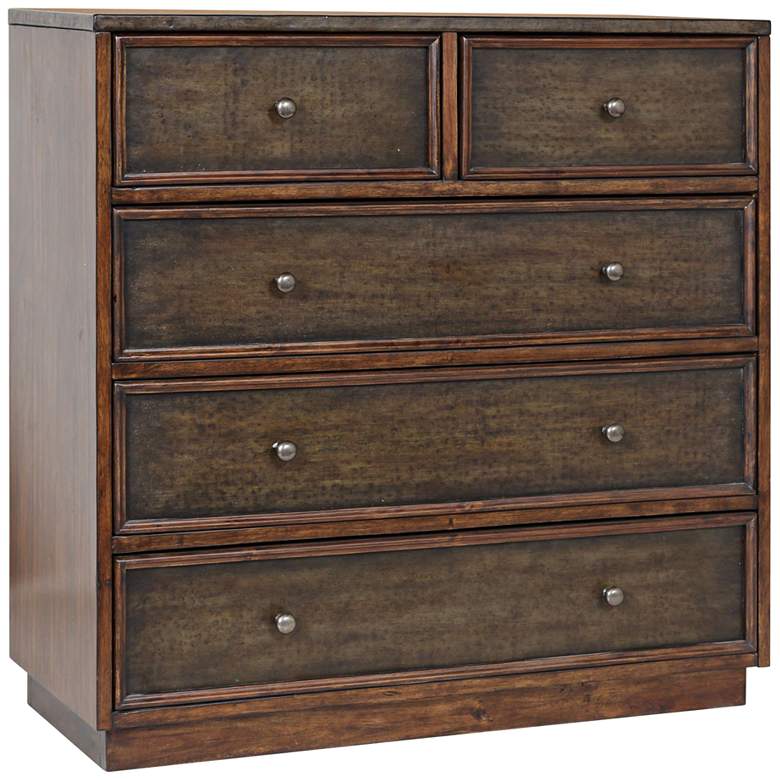 Image 1 Uttermost Clive Walnut 5-Drawer Wood Accent Chest
