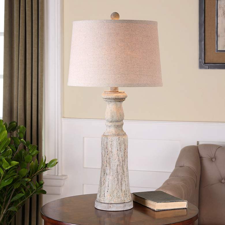 Image 2 Uttermost Cloverly Burnished Gray Table Lamps Set of 2 more views