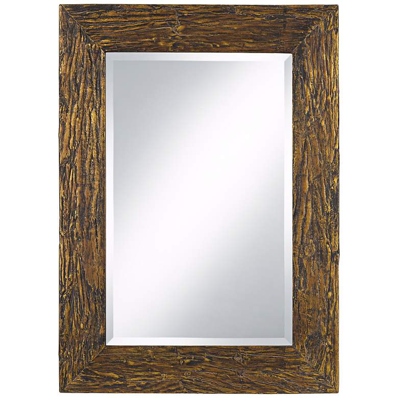 Image 1 Uttermost Coaldale Antique Gold 39 inch High Wood Wall Mirror