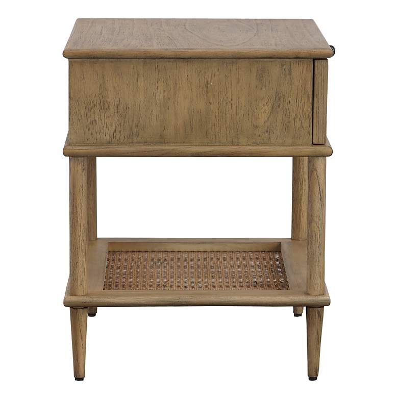 Image 5 Uttermost Coast 26"W Oak Stain Rattan 1-Drawer Side Table more views