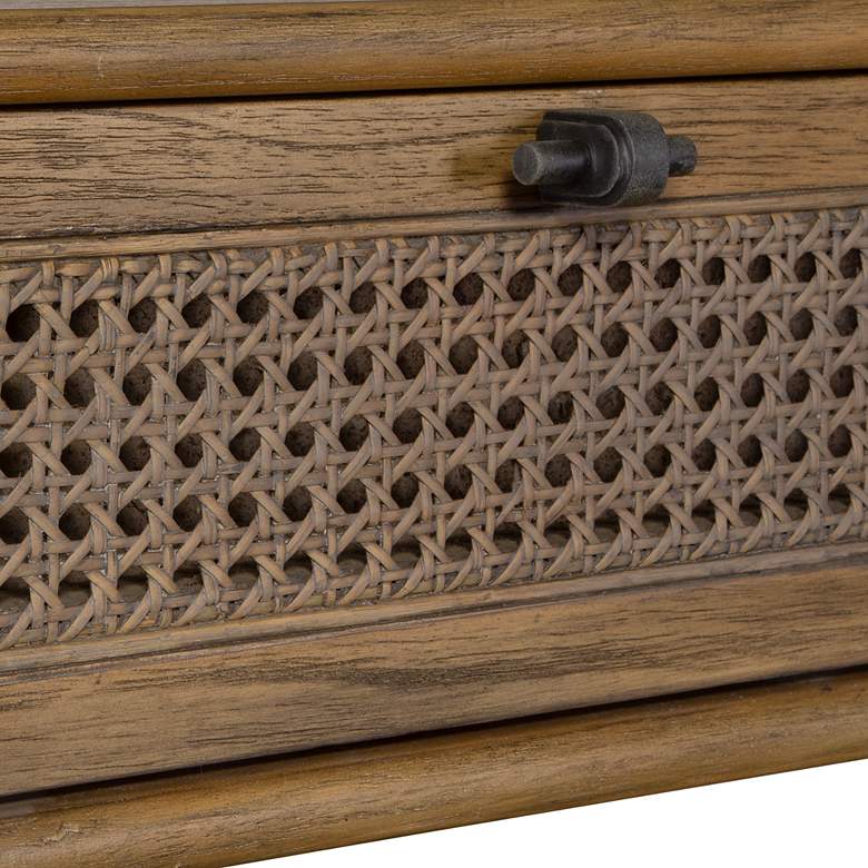 Image 4 Uttermost Coast 52" Length x 32" High Natural Rattan Cane Console more views