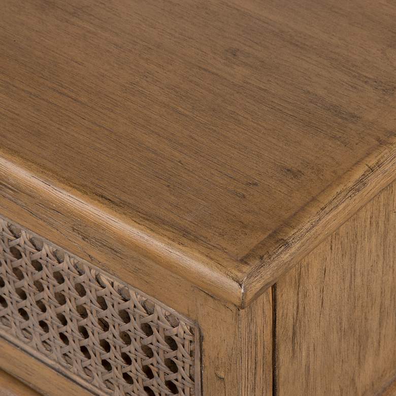 Image 5 Uttermost Coast 52" Length x 32" High Natural Rattan Cane Console more views