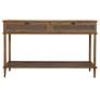 1_Uttermost Coast 52"W Soft Oak Stain 2-Drawer Console Table