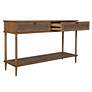 3_Uttermost Coast 52"W Soft Oak Stain 2-Drawer Console Table more views
