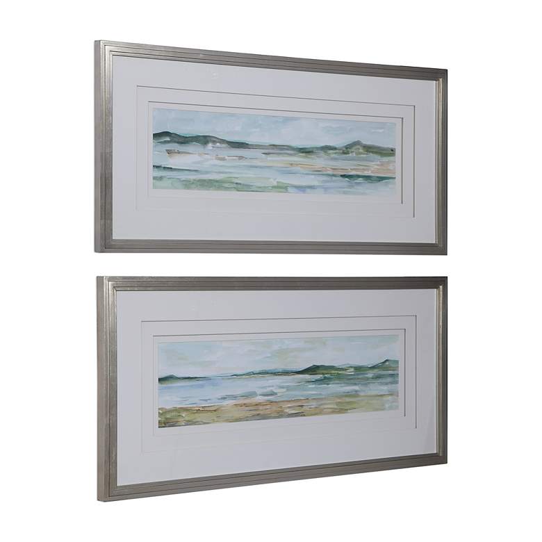 Image 3 Uttermost Coastal 46" x 22" Panoramic Seascape Prints Set of 2 more views