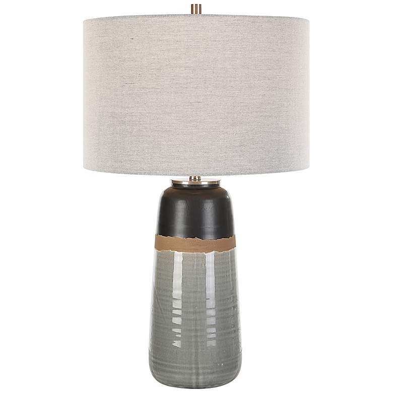 Image 2 Uttermost Coen 25 1/2" Gray and Black Ceramic Table Lamp