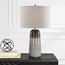 4_Uttermost Coen 25 1/2" Gray and Black Ceramic Table Lamp more views