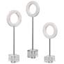 2_Uttermost Coin Toss White Marble Ring Sculptures Set of 3