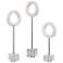 Uttermost Coin Toss White Marble Ring Sculptures Set of 3