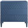 Uttermost Colby 36" Wide Blue Carved 3-Drawer Accent Chest