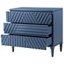 Uttermost Colby 36" Wide Blue Carved 3-Drawer Accent Chest