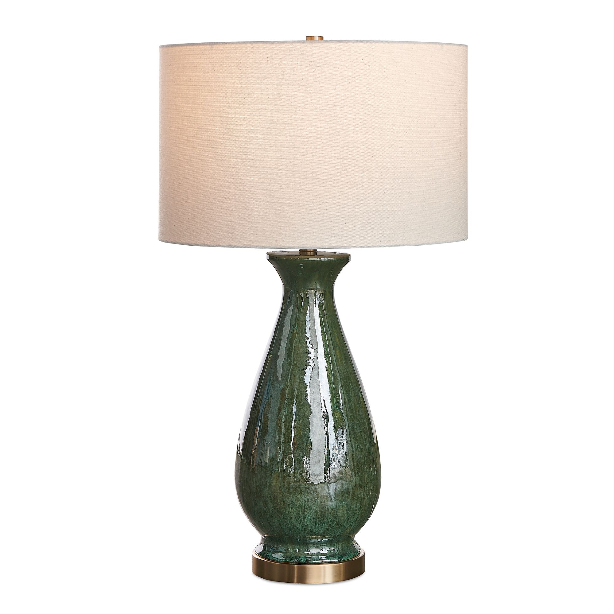 Image 4 Uttermost Colestin 30" High Green Ceramic Table Lamp more views