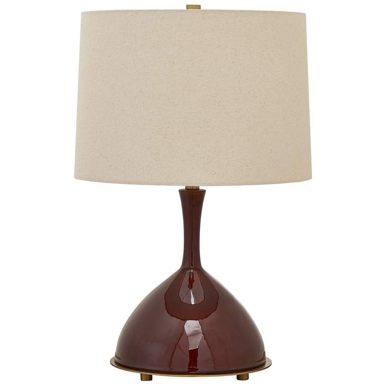 Image 1 Uttermost Colette 24 7/8" High Burgundy Ceramic Table Lamp