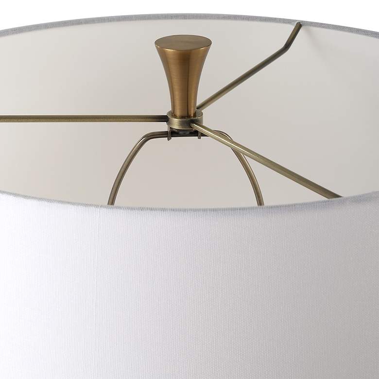 Image 5 Uttermost Colette Ivory and Antique Brass Floor Lamp more views