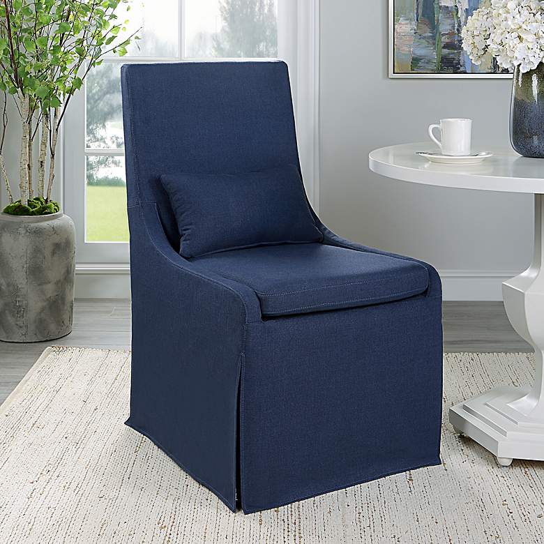 Image 1 Uttermost Coley Denim Armless Chair