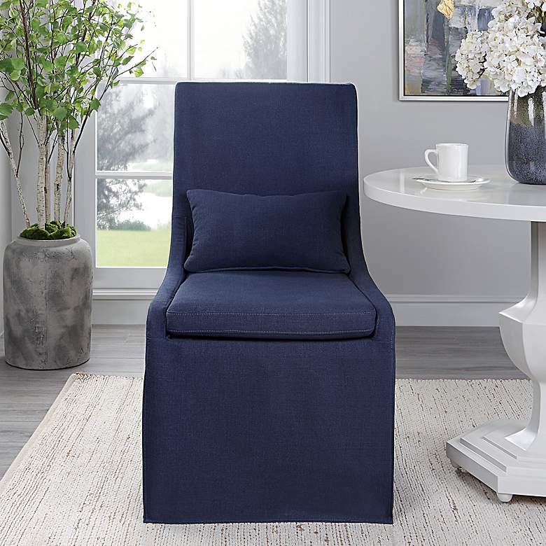 Image 3 Uttermost Coley Denim Armless Chair more views