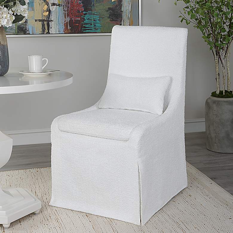 Image 1 Uttermost Coley White Armless Chair