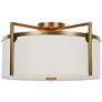 2_Uttermost Colfax 21" Wide Antique Brass Drum Ceiling Light