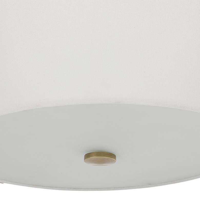 Image 7 Uttermost Colfax 21" Wide Antique Brass Drum Ceiling Light more views
