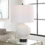 1_Uttermost Collar 26" High White Glaze Ceramic Table Lamp