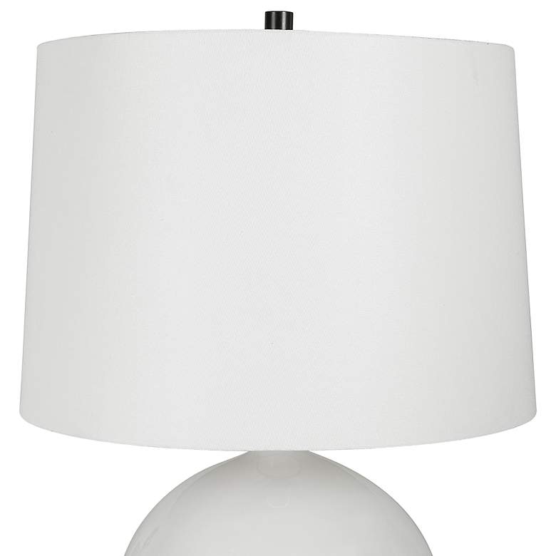 Image 6 Uttermost Collar 26" High White Glaze Ceramic Table Lamp more views