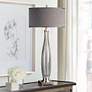Uttermost Coloma 38 3/4" High Smoke-Gray Striped Tall Glass Table Lamp
