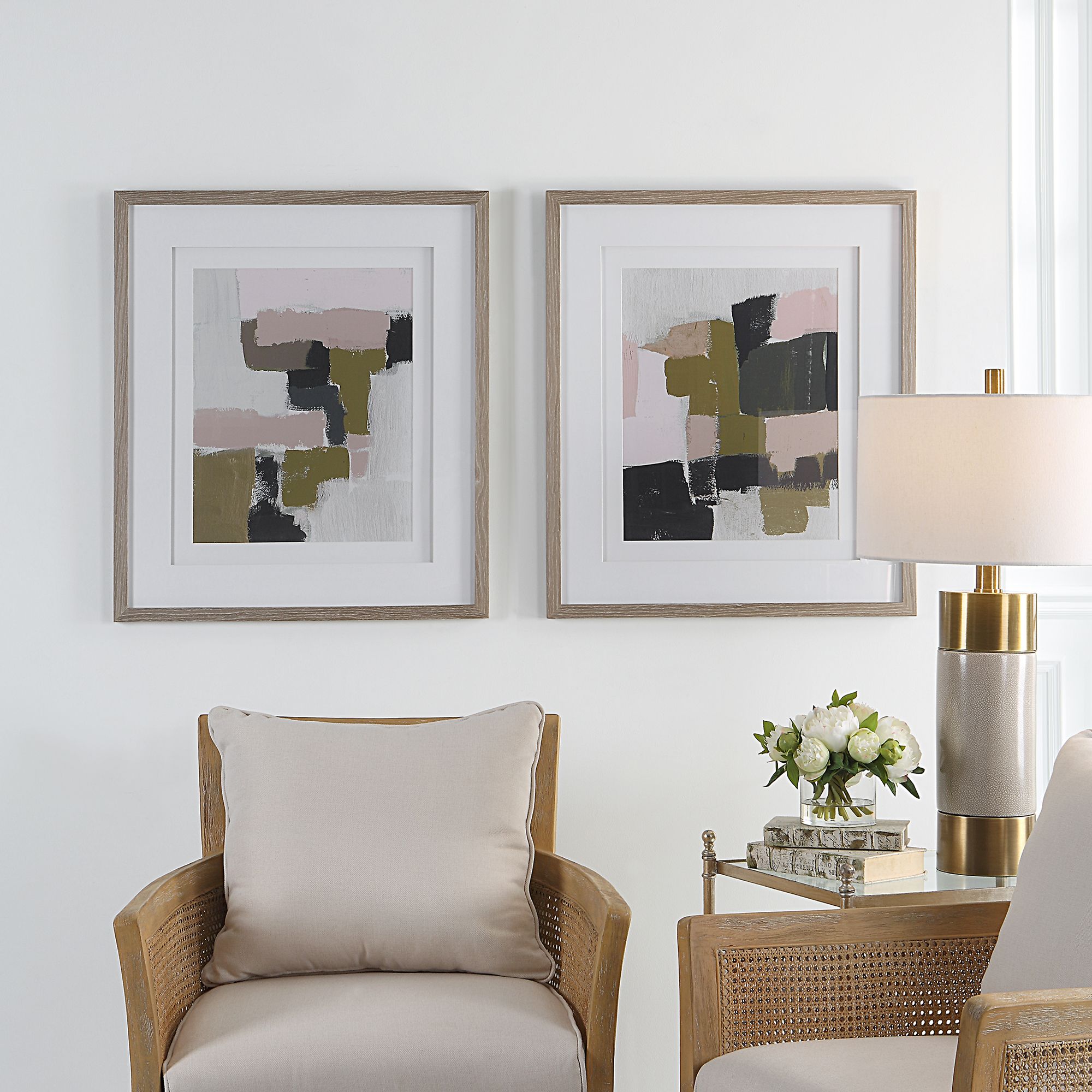 Image 3 Uttermost Color Block 30 1/2"H 2-Piece Framed Wall Art Set more views