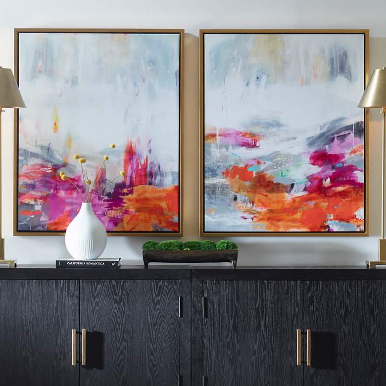 Image 1 Uttermost Color Theory 32" W x 39" H 2-Piece Framed Canvases