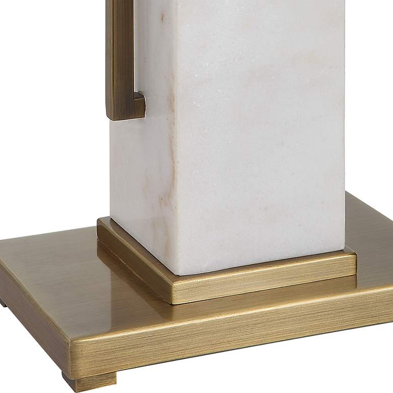 Image 7 Uttermost Column Plated Brass and Marble Table Lamp more views
