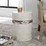 1_Uttermost Comanche 13" W x 18" H Off White Garden Stool