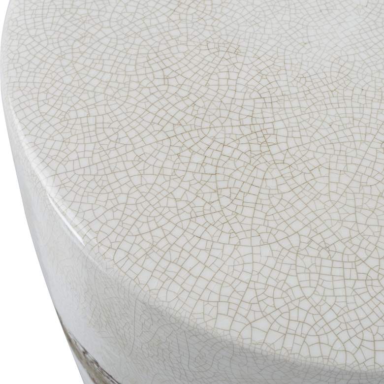 Image 4 Uttermost Comanche 13" W x 18" H Off White Garden Stool more views