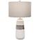 Uttermost Comanche Off-White and Brown Ceramic Table Lamp