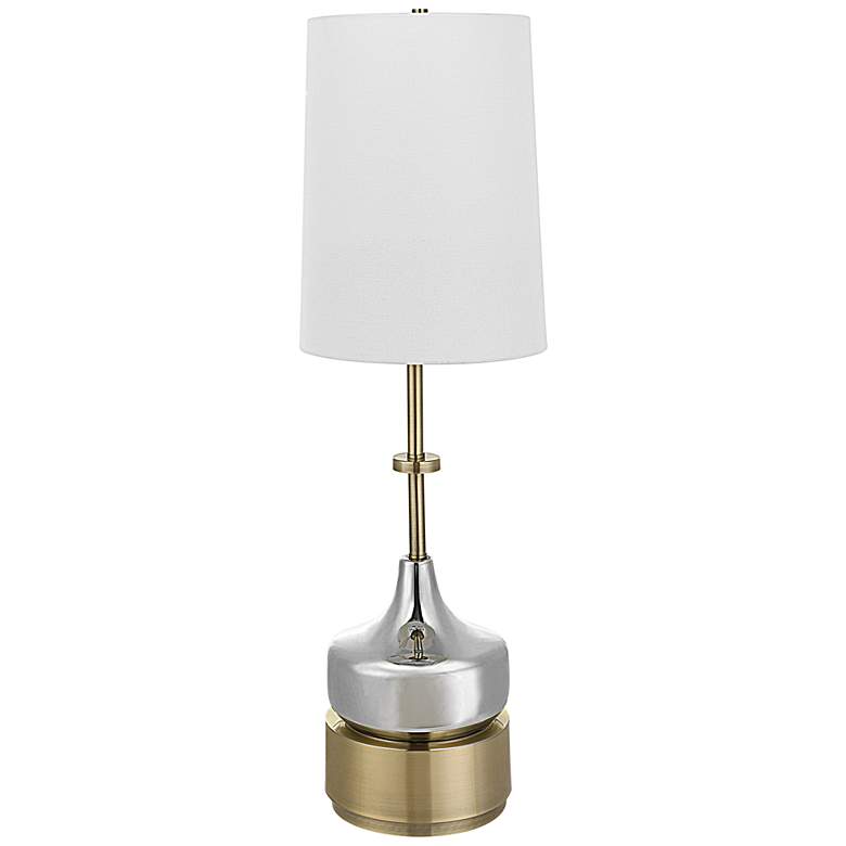Image 1 Uttermost Como Chrome and Antique Brass Buffet Lamp