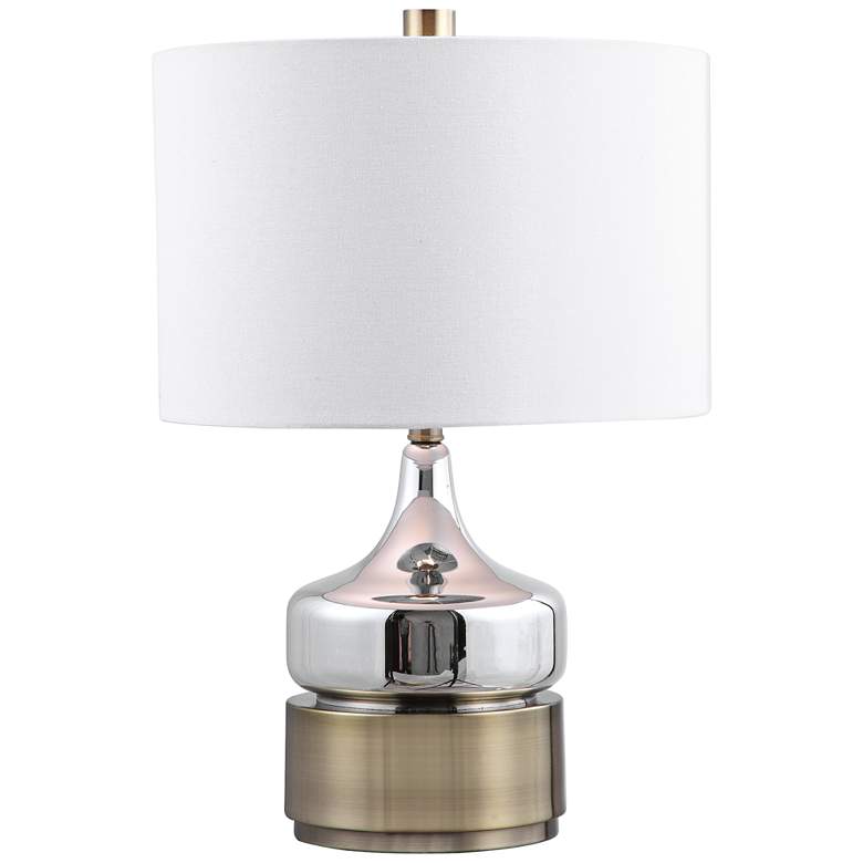 Image 2 Uttermost Como Chrome and Antique Brass Modern Accent Table Lamp