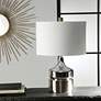 Uttermost Como Chrome and Antique Brass Modern Accent Table Lamp