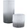 Uttermost Como White and Dark Gray Glass Vases Set of 2
