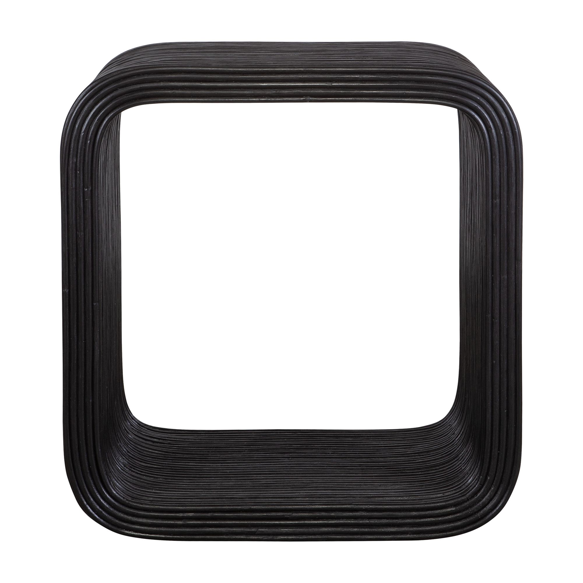 Image 2 Uttermost Compton 23 1/2" Wide Black Cube-Shaped Side Table
