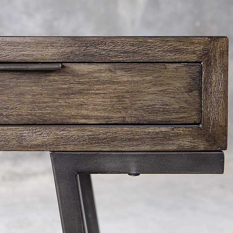 Image 7 Uttermost Comrade 50" Wide Brown Mango Wood 3-Drawer Desk more views